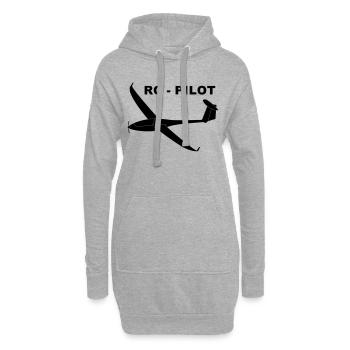 rc - pilot - Hoodie-Kleid - Grau meliert - Vorne