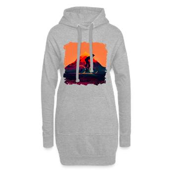 Le cyclisme sur route est une passion pour beaucoup - Sweat-shirt à capuche long Femme - gris chiné - Devant