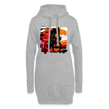 Il existe différents types de courses cyclistes - Sweat-shirt à capuche long Femme - gris chiné - Devant