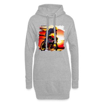 Motorradrennen sind ein aufregender Motorsport - Hoodie-Kleid - Grau meliert - Vorne