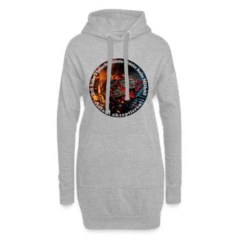 Ich habe Fleischgelüste beim Barbecue - Hoodie-Kleid - Grau meliert - Vorne