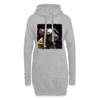 Ratten haben ein schlechtes Sehvermögen - Hoodie-Kleid - Grau meliert - Vorne