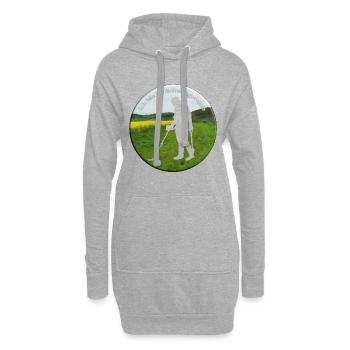 Ein Detektor-Schwinger ist nichts Anstößiges - Hoodie-Kleid - Grau meliert - Vorne
