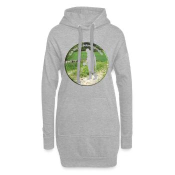 Mit Detektor-schwingen auf Schatzsuche - Hoodie-Kleid - Grau meliert - Vorne