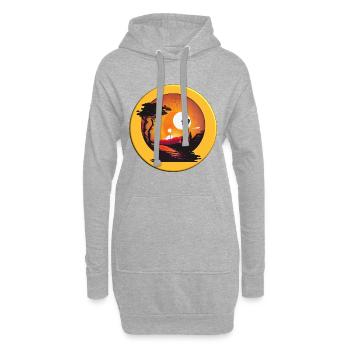 Balle de golf, avec le moins de coups possible dans le trou - Sweat-shirt à capuche long Femme - gris chiné - Devant