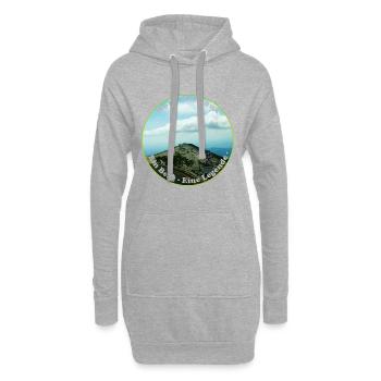 Der Mont Ventoux, langer Anstieg und lange Abfahrt - Hoodie-Kleid - Grau meliert - Vorne