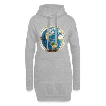 Nous sommes piégés dans la cage dorée - Sweat-shirt à capuche long Femme - gris chiné - Devant