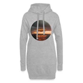 Pourquoi les rapports sur les ovnis s’accumulent-ils? - Sweat-shirt à capuche long Femme - gris chiné - Devant