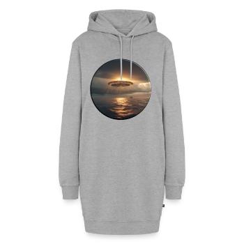 Les rapports d’ovnis s’accumulent - Sweat-shirt à capuche long Femme - gris chiné - Devant