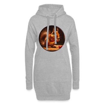 Eichhörnchen sind kuschelige Nagetiere - Hoodie-Kleid - Grau meliert - Vorne