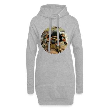 La tarentule à genoux rouges comme animal de compagnie - Sweat-shirt à capuche long Femme - gris chiné - Devant