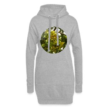 En automne, les glands tombent des arbres - Sweat-shirt à capuche long Femme - gris chiné - Devant