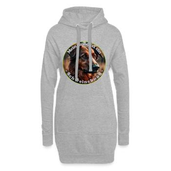 Unseren inneren Schweinehund zu besiegen - Hoodie-Kleid - Grau meliert - Vorne