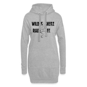 coeur sauvage - Sweat-shirt à capuche long Femme - gris chiné - Devant