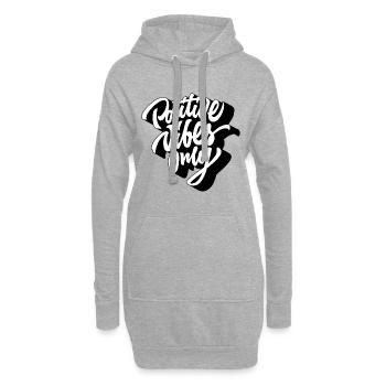 Vibes Graphic Vibrations positives uniquement - Sweat-shirt à capuche long Femme - gris chiné - Devant