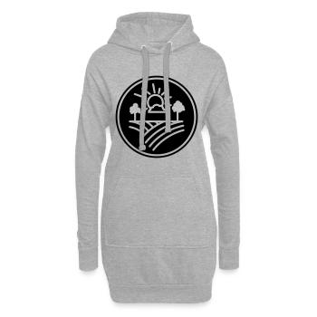 Agriculteur agricole - Sweat-shirt à capuche long Femme - gris chiné - Devant