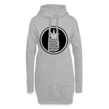 ananas frucht - Hoodie-Kleid - Grau meliert - Vorne