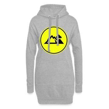 Berge Mountains Silhouette - Hoodie-Kleid - Grau meliert - Vorne