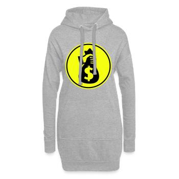 Monnaie Monnaie Silhouette - Sweat-shirt à capuche long Femme - gris chiné - Devant
