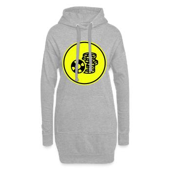 Poker Chip Icon - Hoodie-Kleid - Grau meliert - Vorne