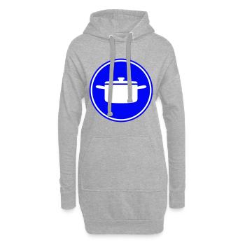 kochtopf Symbol - Hoodie-Kleid - Grau meliert - Vorne