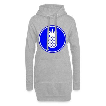 ananas frucht - Hoodie-Kleid - Grau meliert - Vorne