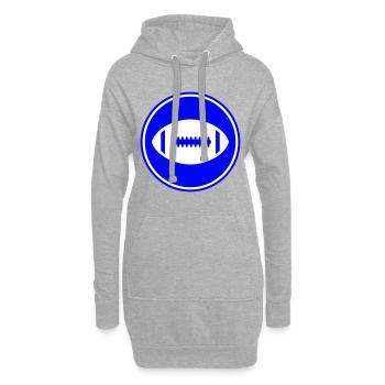 Icône de l’icône Football - Sweat-shirt à capuche long Femme - gris chiné - Devant