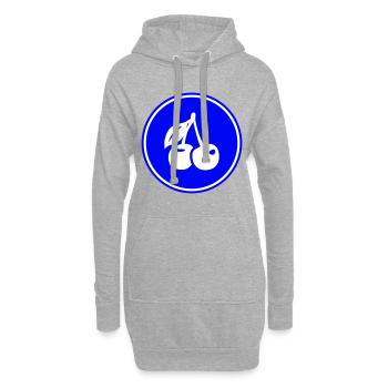 Kirschen symbol - Hoodie-Kleid - Grau meliert - Vorne