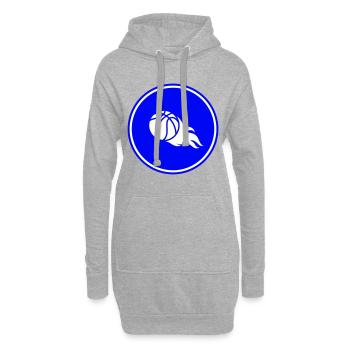 Flamme de basket-ball - Sweat-shirt à capuche long Femme - gris chiné - Devant