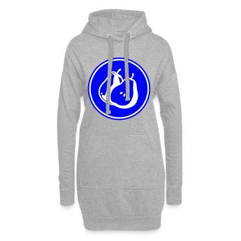 Birne Obst - Hoodie-Kleid - Grau meliert - Vorne