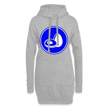 Symbole de l’avocat - Sweat-shirt à capuche long Femme - gris chiné - Devant
