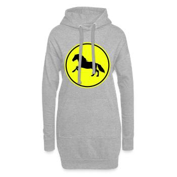 Pferd Horse icon - Hoodie-Kleid - Grau meliert - Vorne