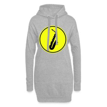 Trompete Symbol - Hoodie-Kleid - Grau meliert - Vorne