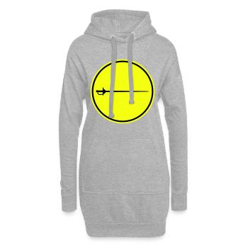 Fechten Schwert - Hoodie-Kleid - Grau meliert - Vorne