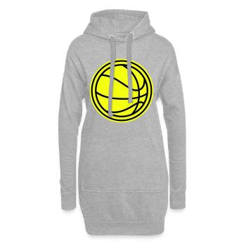 Basket-ball - Sweat-shirt à capuche long Femme - gris chiné - Devant