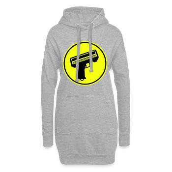 Waffe Money Rain - Hoodie-Kleid - Grau meliert - Vorne