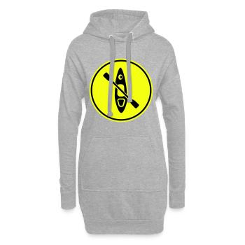 Kanu icon - Hoodie-Kleid - Grau meliert - Vorne