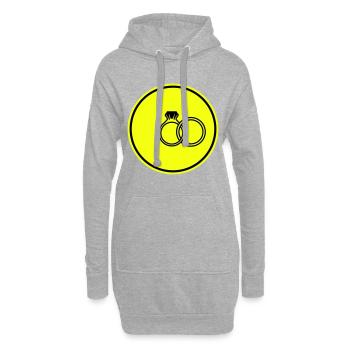 Eheringe symbol - Hoodie-Kleid - Grau meliert - Vorne