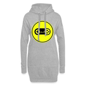 Icône de manette de jeu Gamer - Sweat-shirt à capuche long Femme - gris chiné - Devant