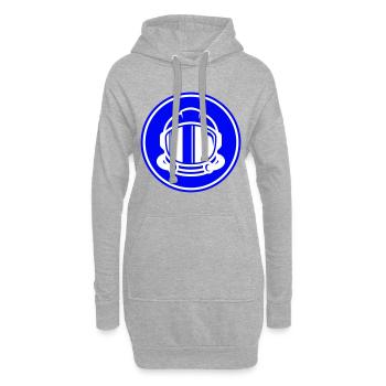 Astronaut icon icon - Hoodie Dress - heather grey - Front