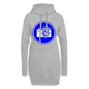 Kamera Silhouette icon - Hoodie-Kleid - Grau meliert - Vorne