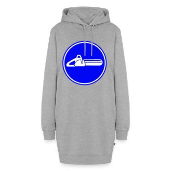 Icône d’icône de tronçonneuse - Sweat-shirt à capuche long Femme - gris chiné - Devant