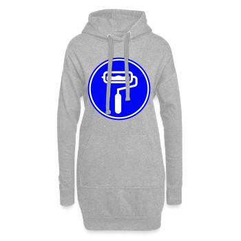 Maler Silhouette icon - Hoodie-Kleid - Grau meliert - Vorne