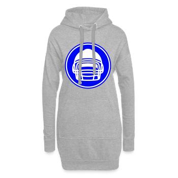 Football Helm - Hoodie-Kleid - Grau meliert - Vorne