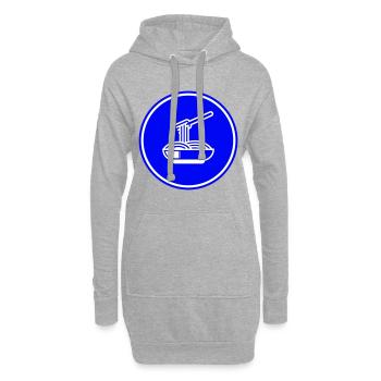 Spaghetti symbol - Hoodie-Kleid - Grau meliert - Vorne