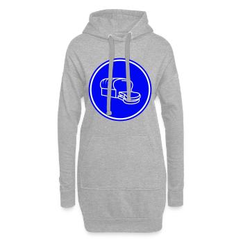 Symbole de l’icône du pain - Sweat-shirt à capuche long Femme - gris chiné - Devant