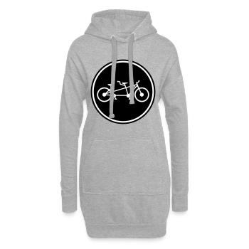 Fahrrad tandem - Hoodie-Kleid - Grau meliert - Vorne