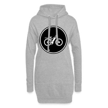 ebike fahrrad - Hoodie-Kleid - Grau meliert - Vorne