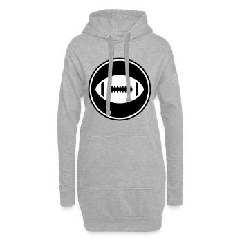 Icône de l’icône Football - Sweat-shirt à capuche long Femme - gris chiné - Devant