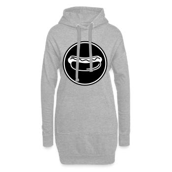 Hotdog Symbol - Hoodie-Kleid - Grau meliert - Vorne
